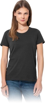 Koszulka czarna damska T-shirt STEDMAN 155 g r.XL