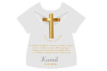 SZATKA DO CHRZTU ZDJĘCIE IMIĘ DATA PERSONALIZACJA