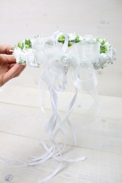 Шифоновый гребешок с бантиком в стиле причастия