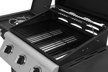 САДОВЫЙ ГАЗОВЫЙ ГРИЛЬ 3+1 ЛУНД 12,8 КВТ БОКОВАЯ ГОРЕЛКА ФАРФОРОВАЯ РЕШЕТКА