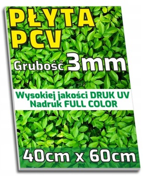 TABLICA REKLAMOWA Płyta PCV 3mm SZYLD 40cm x 60cm