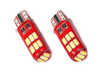 Żarówki LED CANBUS 15SMD T10e W5W białe 12V 2 SZT