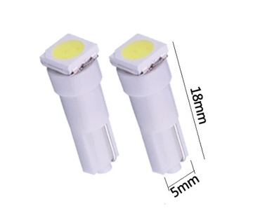 СВЕТОДИОДНАЯ ЛАМПА T5 T5W R5 SMD 5050 W1.2W СЧЕТЧИК ЧАСОВ