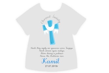 SZATKA DO CHRZTU ZDJĘCIE IMIĘ DATA PERSONALIZACJA