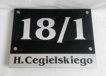 Гравированная адресная тарелка. Номер дома. Штаб -квартира