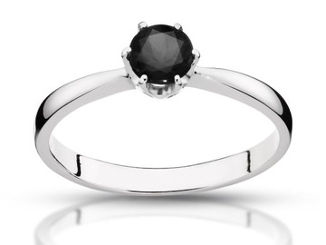 Pierścionek zaręczynowy czarny diament 0,50ct HIT