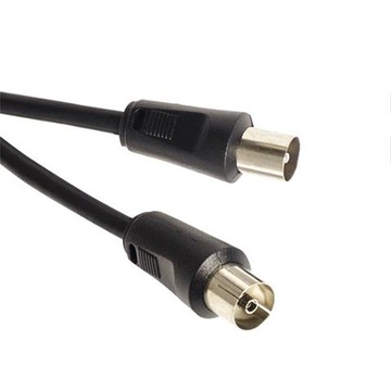 Przewód kabel antenowy TV-VIDEO 2m czarny DVB-T2 4K