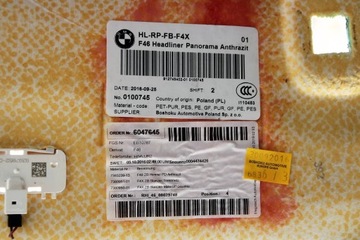 BMW 2 F46 - PODSUFITKA PANORAMA CZARNA M-PAKIET