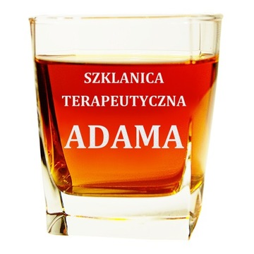 Szklanka do whisky wody grawerowana z grawerem
