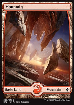 Mountain (v9) FULL ART ZENDIKAR - Magic
