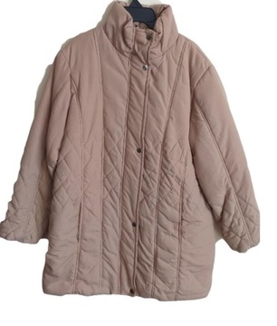 M343 БЕЖЕВАЯ ВЕСЕННЯЯ КУРТКА С ИЗОЛЯЦИОННЫМ ПОКРЫТИЕМ