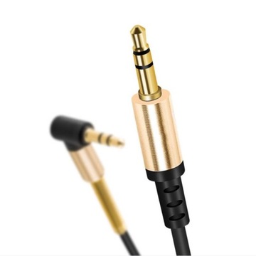 Спиральный кабель с угловым разъемом AUX Mini Jack 3,5 мм, 1 м, аудио