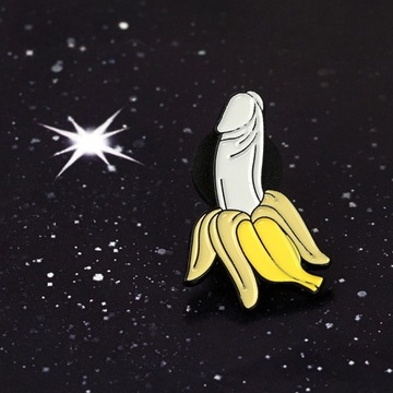 BANAN PINS przypinka BANANOWY PENIS