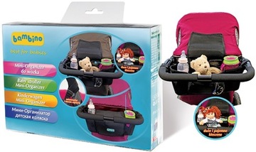 СУМКА ДЛЯ КОЛЯСКИ Черный ОРГАНАЙЗЕР ДЛЯ КОЛЯСКИ 300х150мм