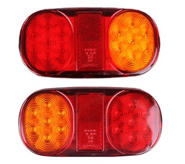 LAMPY LEDOWE TYLNE ZESPOLONE 12-24V DO KOPARKI JCB PRZYCZEPKI LED 3 FUNKCJE