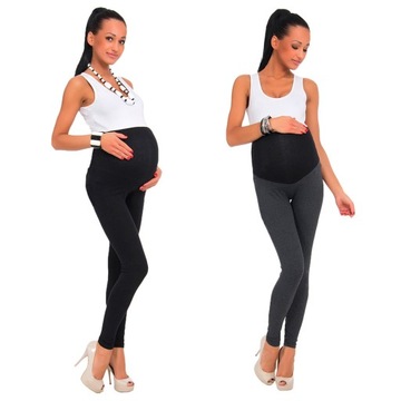 ZESTAW 2X LEGGINSY GETRY CIĄŻOWE KIESZEŃ PANEL LCK