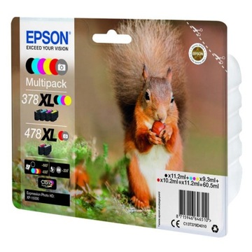 6x tusz org. Epson T379D 378XL + 478XL XP-15000