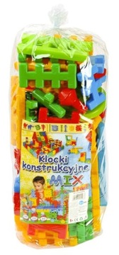 Klocki konstrukcyjne dmuchane worek 80el mix 25937