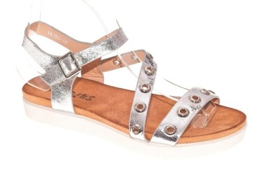 CLEARANCE SALE ЖЕНСКИЕ САНДАЛИИ 14158-18 Серебро