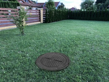 Крышка Люка HD 80 Септик полимер ЧЕРНАЯ