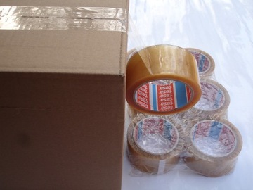 Лента упаковочная прозрачная TESA, резина, комплект/6 шт.