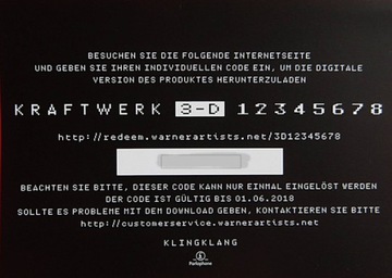 KRAFTWERK 3-D DER KATALOG 2 LP ВИНИЛОВАЯ КАРТОЧКА СКАЧАТЬ