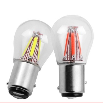 СВЕТОДИОДНАЯ ЛАМПА 4 COB НИТИ P21/5W BAY15D 12V 24V