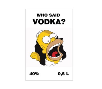 Etykiety Naklejki ŚMIESZNE v2 wódka WESELE ! FOLIA