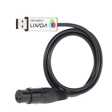 Lixada Dioda LED adaptera interfejsu USB na DMX512
