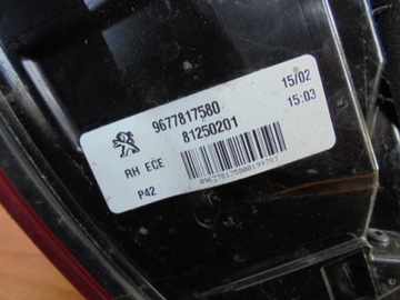 PEUGEOT 308 2014 HB SVĚTLO ZADNÍ PRAVÁ ORIGINÁLNÍ EU