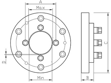 TARCZA ZABIERAKOWA 250mm model FLS-250/C8 ŚRUBY
