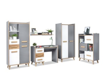 DESIGNERSKI ZESTAW MEBLI MŁODZIEŻOWYCH SMART 1