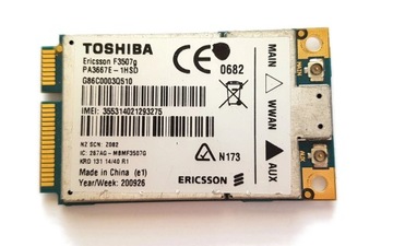 KARTA MODEM 3G TOSHIBA ERICSSON F3507g