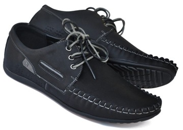 Лоферы HAVER на шнуровке, ЧЕРНЫЕ (40-45), размер 40