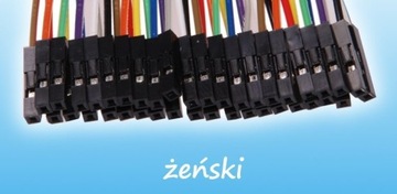 Przewody MĘSKO-ŻEŃSKIE 40 SZT Kable Zworki ARDUINO