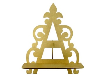 Sztaluga drewniana SKLEJKA 3mm ozdobna ŚLUB złota