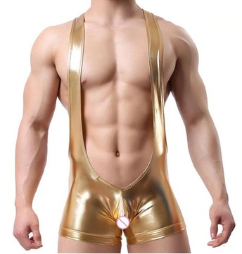 BDSM4 Męskie body kombinezon sexy pcv LATEX - M