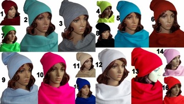 ЖЕНСКИЙ КОМПЛЕКТ, ШАПКА + ЮБКА ТУННЕЛЬ ЦВЕТА ПРОИЗВОДСТВА PL