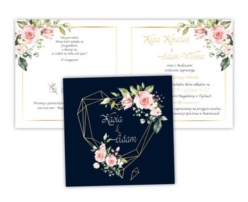 ZAPROSZENIA NA ŚLUB, Ślubne, Eleganckie Serce