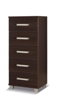 Komoda wąska 5 szuflad kasztan wenge system X23