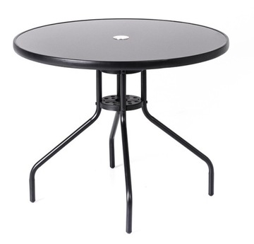 КОМПЛЕКТ МЕБЕЛИ ДЛЯ ТЕРРАСЫ, СТЕКЛЯННЫЙ СТОЛ + 4 СТУЛА