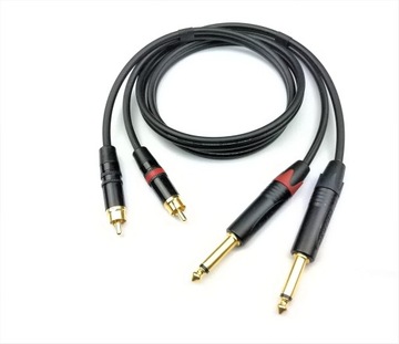 KLOTZ KABEL PRZEWÓD 2x JACK 6,3 mm- RCA NEUTRIK 5m