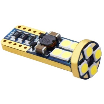 LED 12 SMD 3030 W5W T10 CANBUS ОРАНЖЕВЫЙ