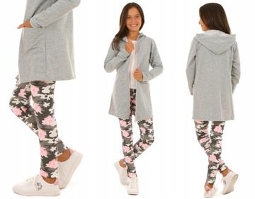 Legginsy wzorzyste getry NADRUKI - 164 KROPEK 005