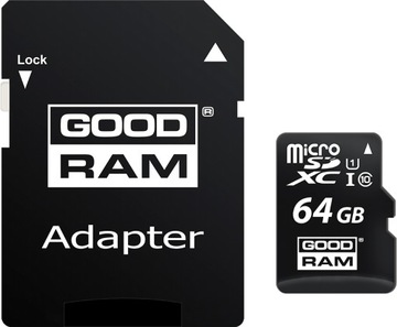 GOODRAM KARTA micro SDXC 64GB + ADAPTER SD 100MB/s