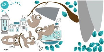 наклейки для детей, настенные ёлки ​​240