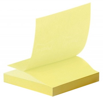 Bloczek samoprzylepny 76 x 76 mm 1 x 100 żółty
