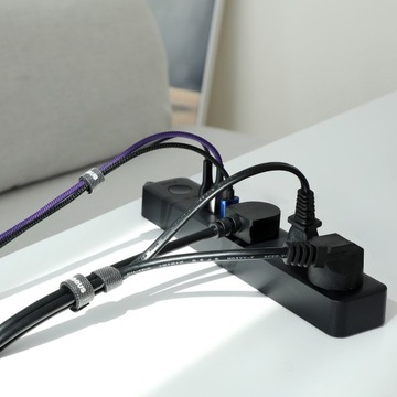 Лента-липучка Органайзер для кабельных стяжек Baseus Circle Velcro Strap 3м Черный