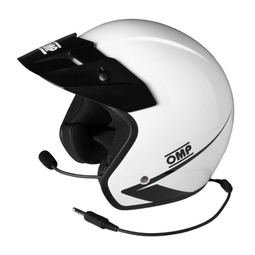 Kask OMP Star-J z interkomem KJS LIMITED biały M