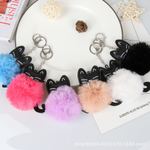 POMPON KOT KOTEK BRELOK ZAWIESZKA KEYCHAIN FUTERKO